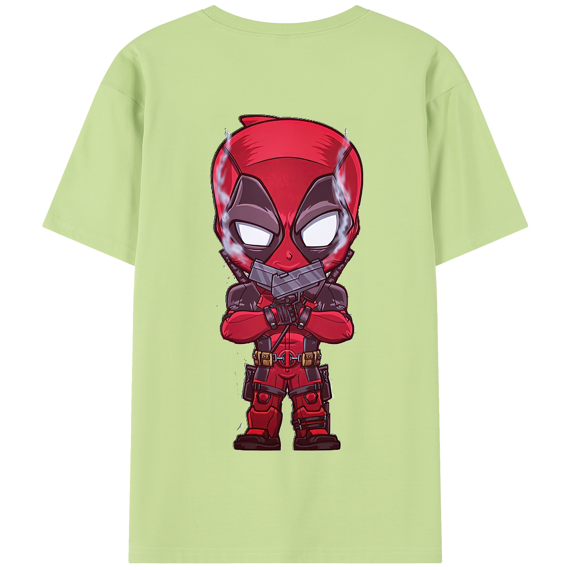（画像用） Deadpool デッドプール 綿100％半袖Tシャツ（背面プリント）
